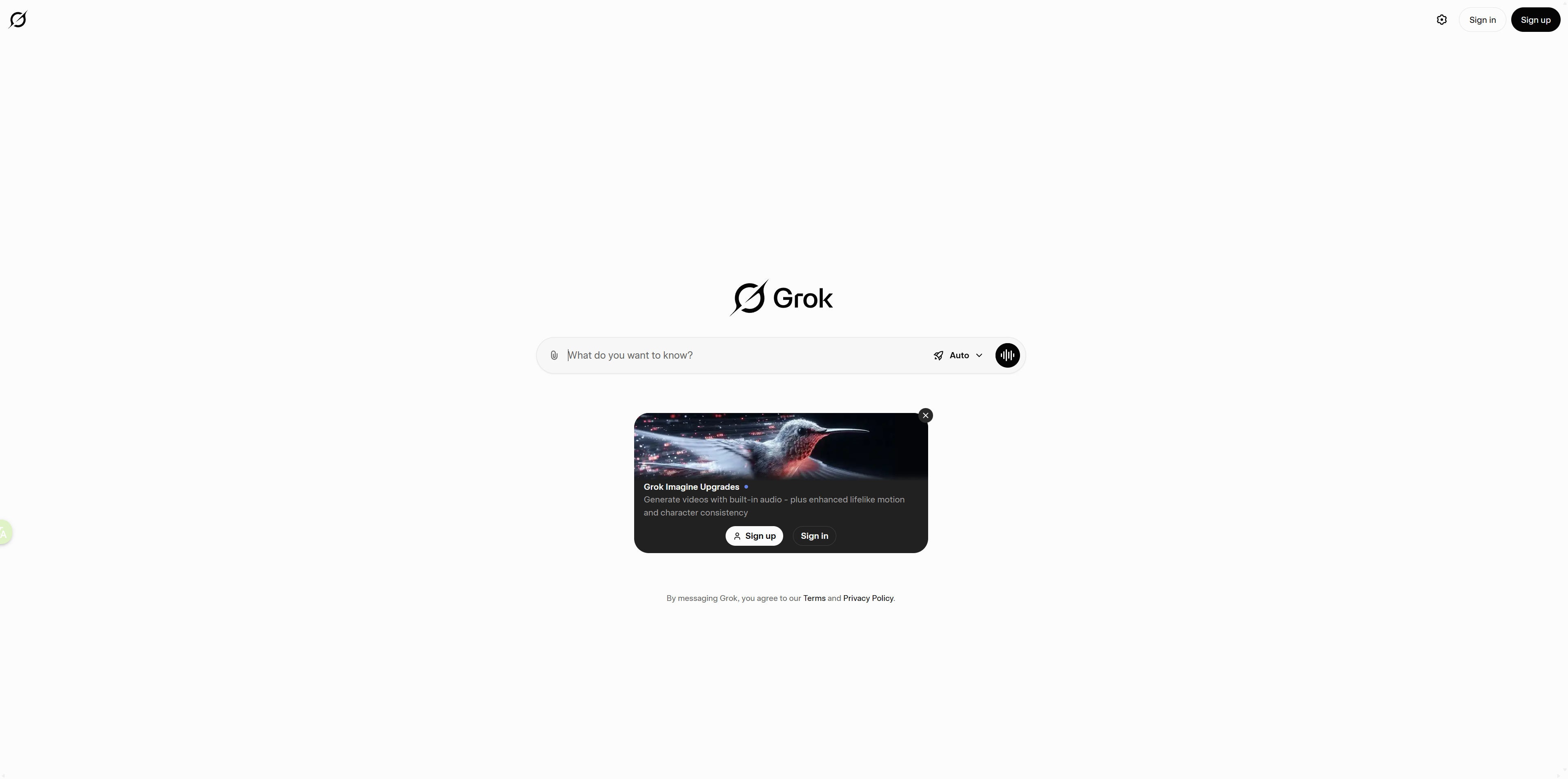 Grok Website Screenshot